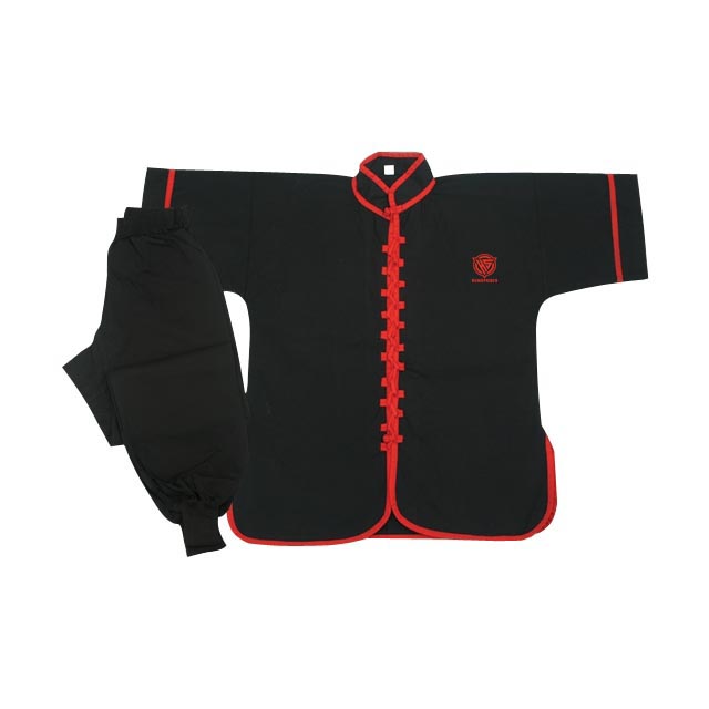 Kungfu /Wu shu uniform Black /Red piping